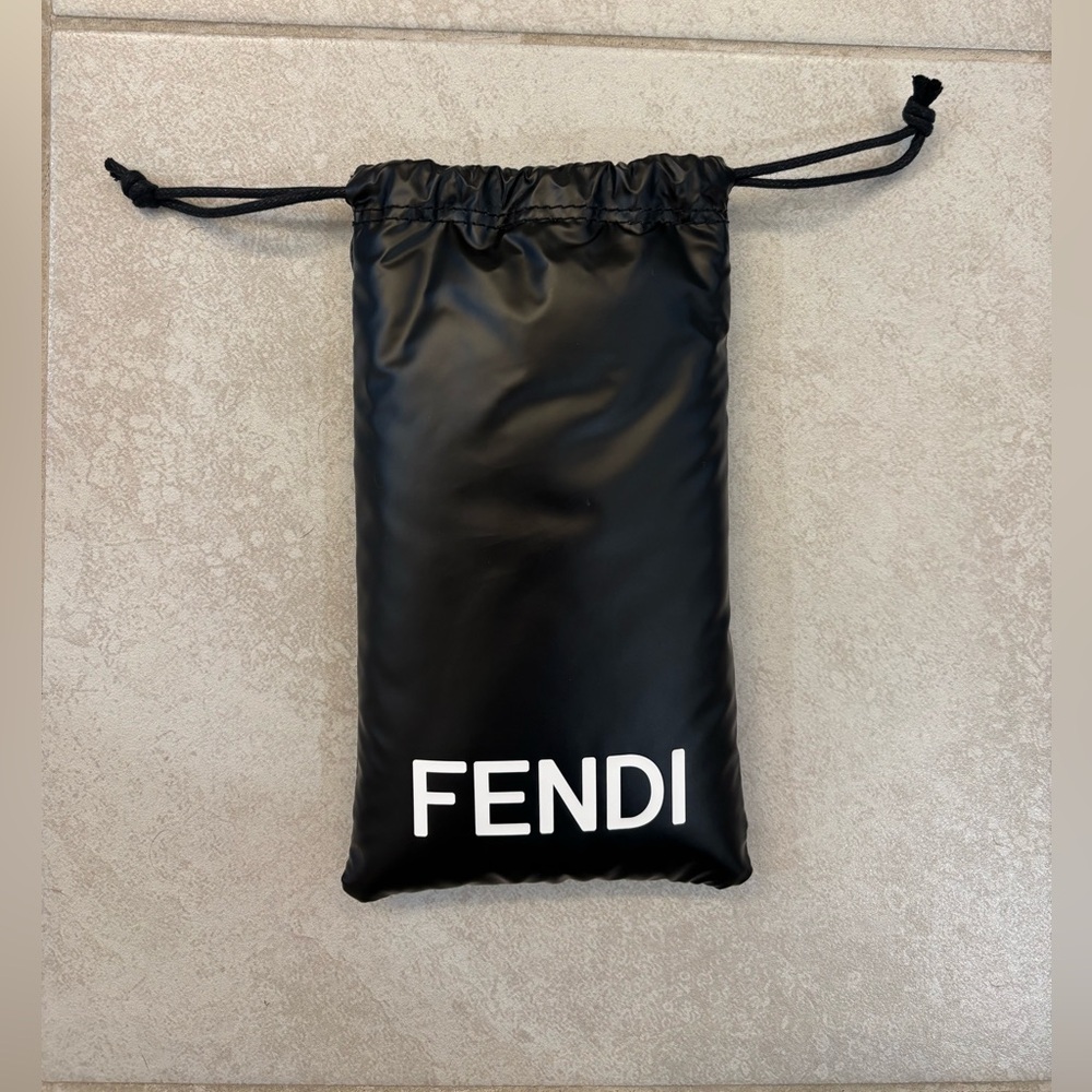 Fendi Black nylon puff pouch